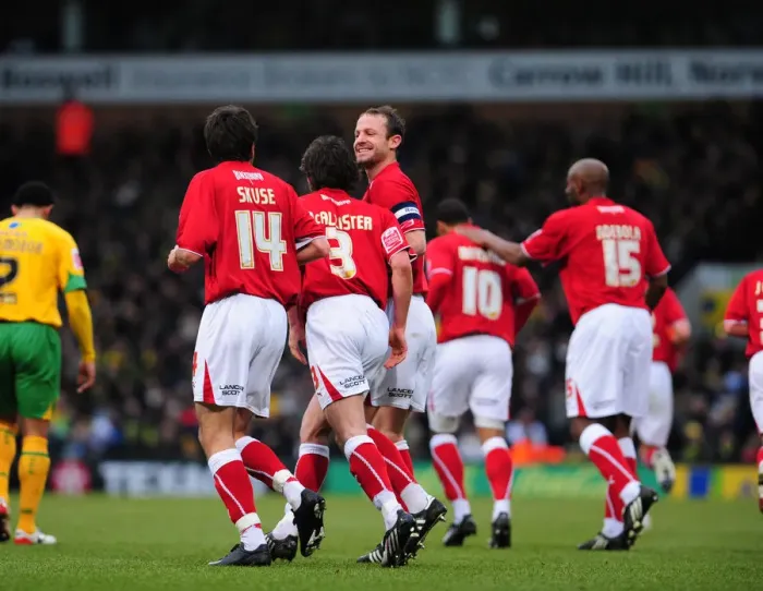 Framed Print : The Championship Showdown: Norwich City vs. Bristol City - A Football Rivalry (08-09 Season)