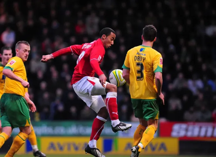 Framed Print : The Championship Showdown: Norwich City vs. Bristol City - Season 08-09: A Football Rivalry Framed Print : The Championship Showdown: Norwich City vs. Bristol City - Season 08-09: A Football Rivalry