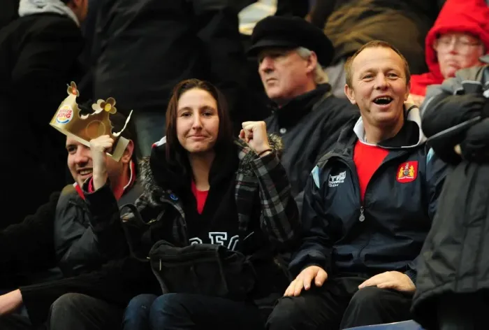 Framed Print : Championship Showdown: Passionate Bristol City Fans at Preston North End (05 / 02 / 2011)