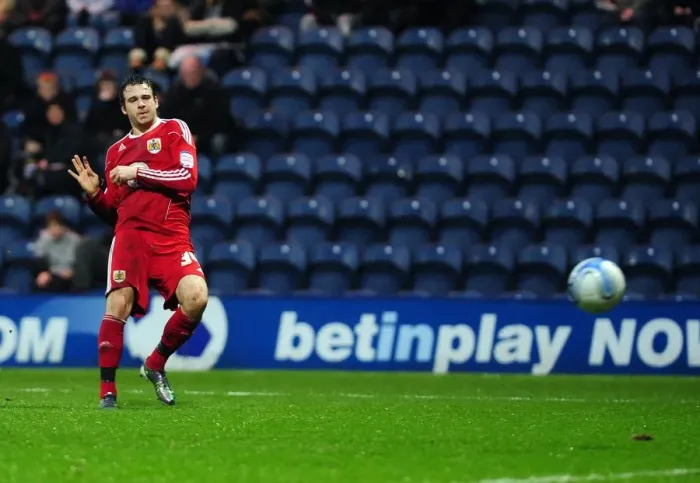 Framed Print : Championship Showdown: Preston North End vs. Bristol City - Football Rivalry at Deepdale Stadium (5th February 2011)