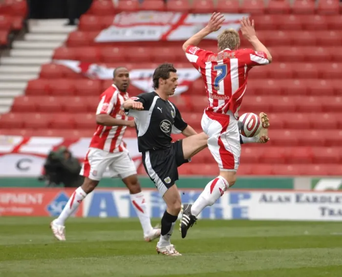 Framed Print : The Championship Showdown: Stoke City vs. Bristol City - Season 07-08: A Football Rivalry Between Two Title Contenders