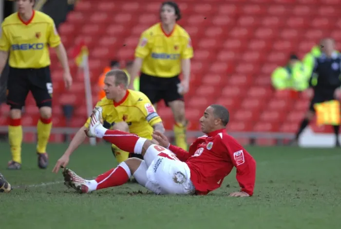 Framed Print : Championship Showdown: Watford vs. Bristol City (08-09) - A Football Rivalry: Watford vs. Bristol City