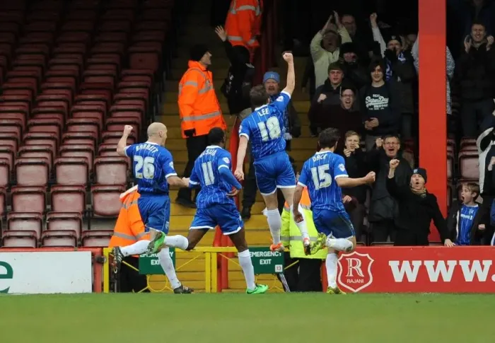 Framed Print : Charlie Lee's Goal Celebration: Bristol City vs. Gillingham, March 1, 2014 (Sky Bet League One) Framed Print : Charlie Lee's Goal Celebration: Bristol City vs. Gillingham, March 1, 2014 (Sky Bet League One)