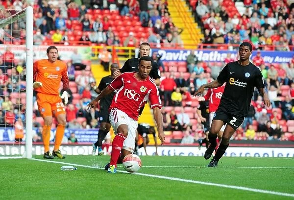 Chasing the Win: Nicky Maynard's Intense Moment in the Championship Clash between Bristol City and Peterborough United - 15 / 10 / 2011