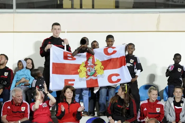 Framed Print : Children from SOS Village Support Bristol City at Botswana Football Match, 2014 Framed Print : Children from SOS Village Support Bristol City at Botswana Football Match, 2014