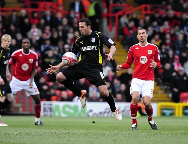 Chopra's Determined Strike: Bristol City vs. Cardiff City, Championship Clash at Ashton Gate, 01 / 01 / 2011