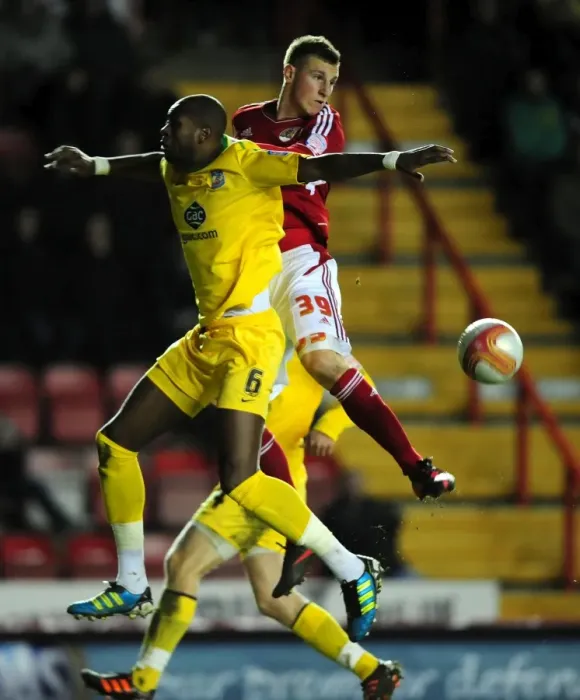 Framed Print : Chris Wood Nods: Bristol City vs Crystal Palace, Championship Football Match at Ashton Gate Stadium - 14 / 02 / 2012