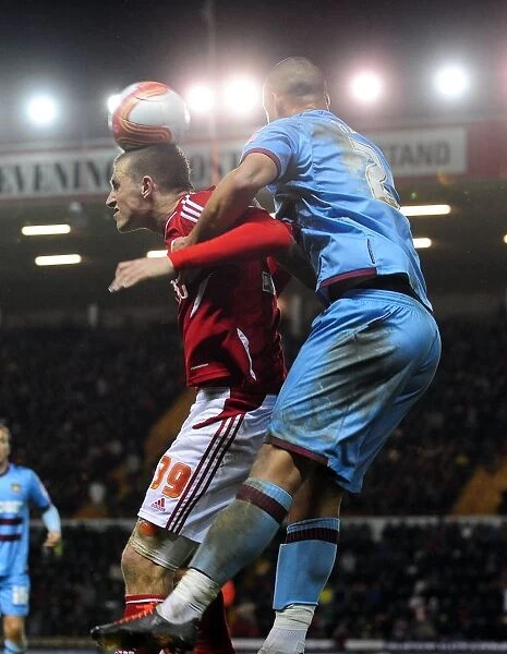 Chris Wood vs. Winston Reid: Aerial Battle at Ashton Gate Stadium - Bristol City vs. West Ham, 2012