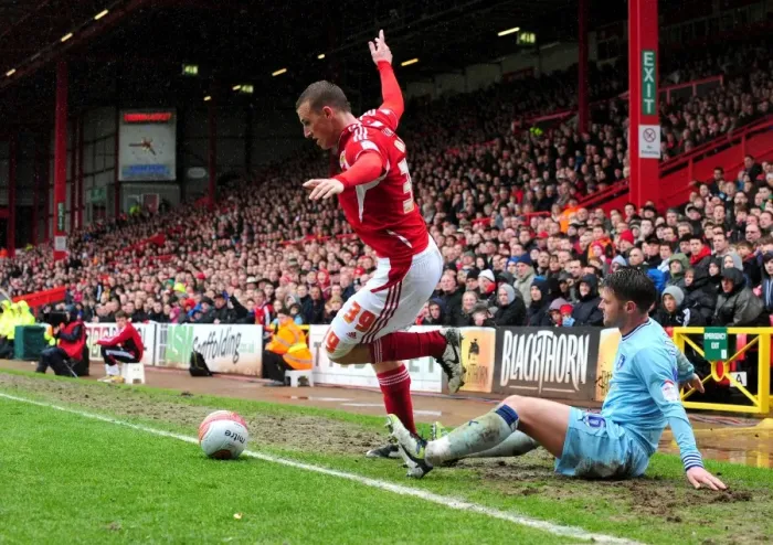 Framed Print : Chris Wood's Goal Over Oliver Norwood: Bristol City vs Coventry City, April 9, 2012 Framed Print : Chris Wood's Goal Over Oliver Norwood: Bristol City vs Coventry City, April 9, 2012