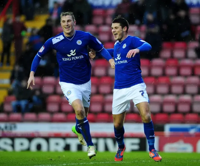 Framed Print : Chris Wood's Hat-trick Celebration: Bristol City vs. Leicester City, 2013 Framed Print : Chris Wood's Hat-trick Celebration: Bristol City vs. Leicester City, 2013