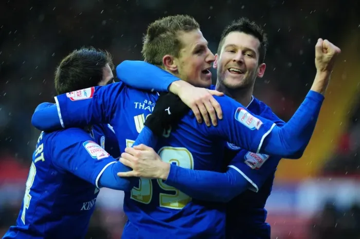Framed Print : Chris Wood's Thrilling Goal Celebration: Bristol City vs. Leicester City (January 2013)