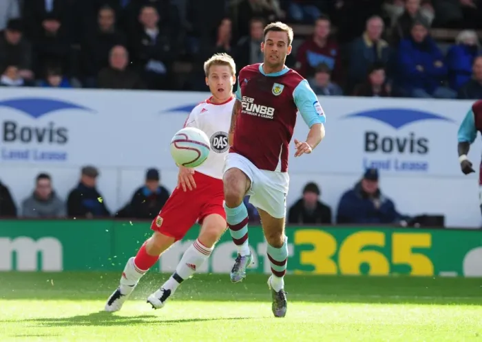 Framed Print : Christian Ribeiro's Cross: A Moment from the Burnley vs. Bristol City Championship Clash (September 25, 2010)
