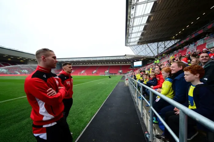 Framed Print : Clash at Ashton Gate: Jamie Paterson and Gustav Engvall Face Off Framed Print : Clash at Ashton Gate: Jamie Paterson and Gustav Engvall Face Off