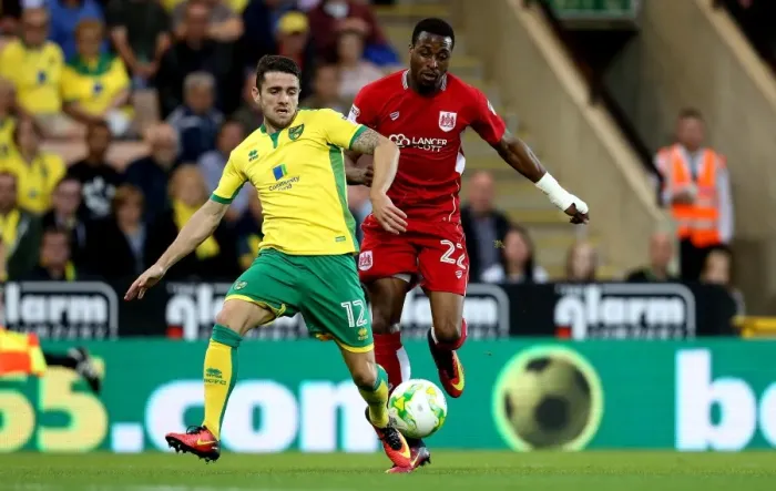 Framed Print : Clash at Carrow Road: Kodjia vs. Brady, Norwich City vs. Bristol City, Sky Bet Championship Framed Print : Clash at Carrow Road: Kodjia vs. Brady, Norwich City vs. Bristol City, Sky Bet Championship