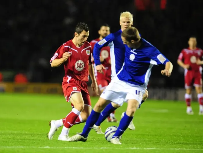 Framed Print : A Clash of Champions: Leicester City vs. Bristol City - Season 09-10
