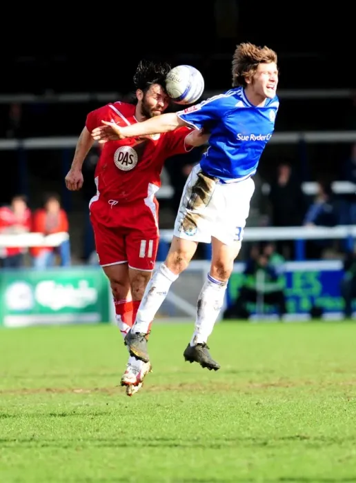 Framed Print : Clash in the Championship: Hartley vs. Simpson, Peterborough v Bristol City, 2010 Framed Print : Clash in the Championship: Hartley vs. Simpson, Peterborough v Bristol City, 2010