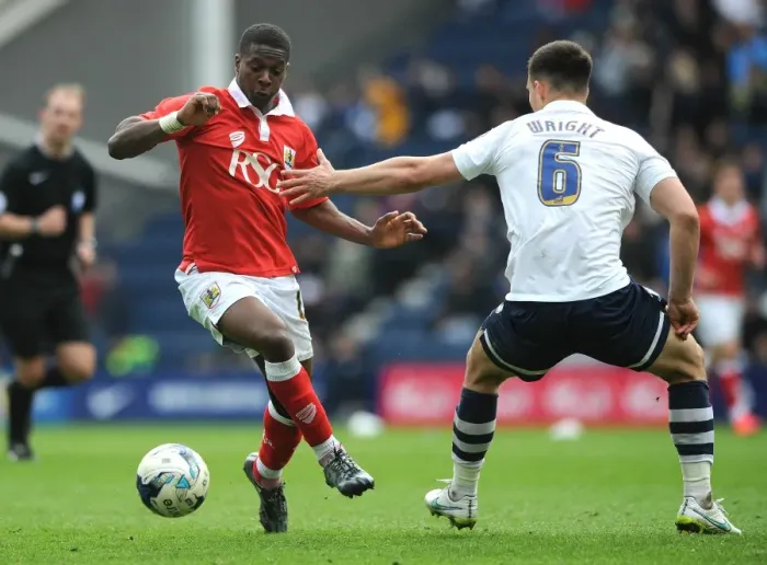 Framed Print : Clash at Deepdale: Kieran Agard vs Bailey Wright Framed Print : Clash at Deepdale: Kieran Agard vs Bailey Wright