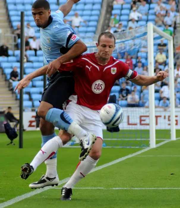 Framed Print : Clash of the First Teams: Coventry City vs. Bristol City - The Exciting 09-10 Football Showdown Framed Print : Clash of the First Teams: Coventry City vs. Bristol City - The Exciting 09-10 Football Showdown