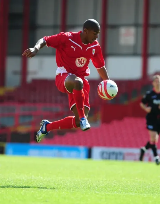 Framed Print : Clash of Football Talents: Bristol City Reserves vs Exeter Reserves - Season 09-10