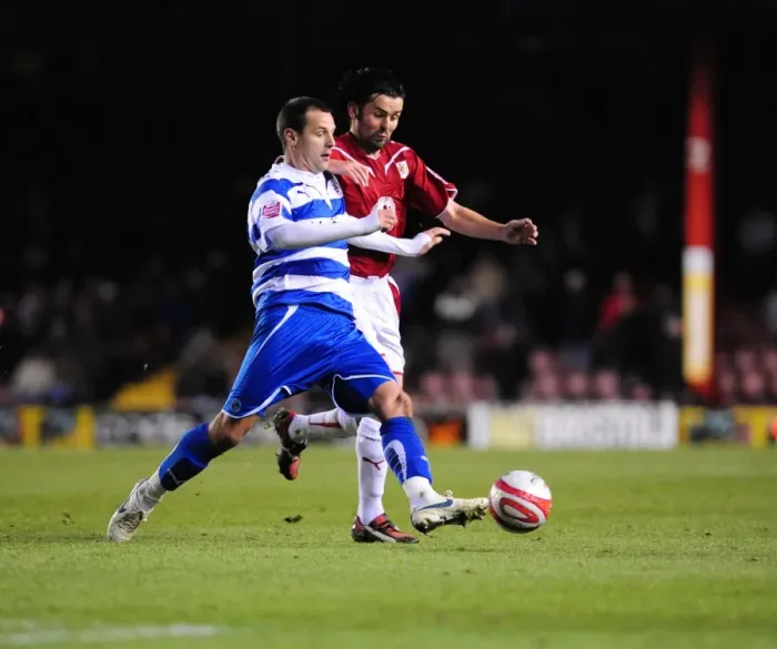 Framed Print : A Clash of Football Titans: Bristol City vs. Reading - 09-10 Season