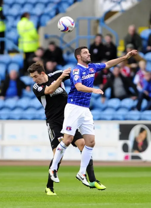 Framed Print : Clash of the Lewises: Aerial Battle at Brunton Park, Carlisle United vs. Bristol City, 2013 Framed Print : Clash of the Lewises: Aerial Battle at Brunton Park, Carlisle United vs. Bristol City, 2013