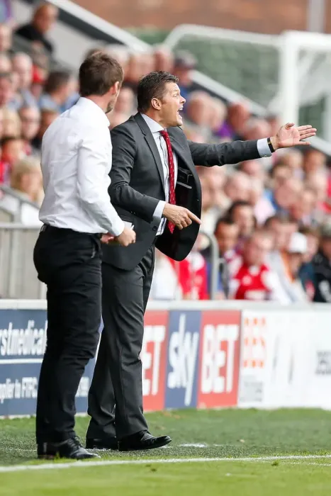 Framed Print : Clash of the Managers: Steve Cotterill vs Graham Alexander, Fleetwood Town vs Bristol City Framed Print : Clash of the Managers: Steve Cotterill vs Graham Alexander, Fleetwood Town vs Bristol City