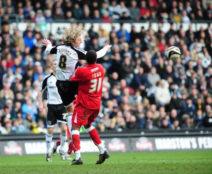 Framed Print : The Clash of Rams and Robins: Derby County vs. Bristol City (Season 08-09)