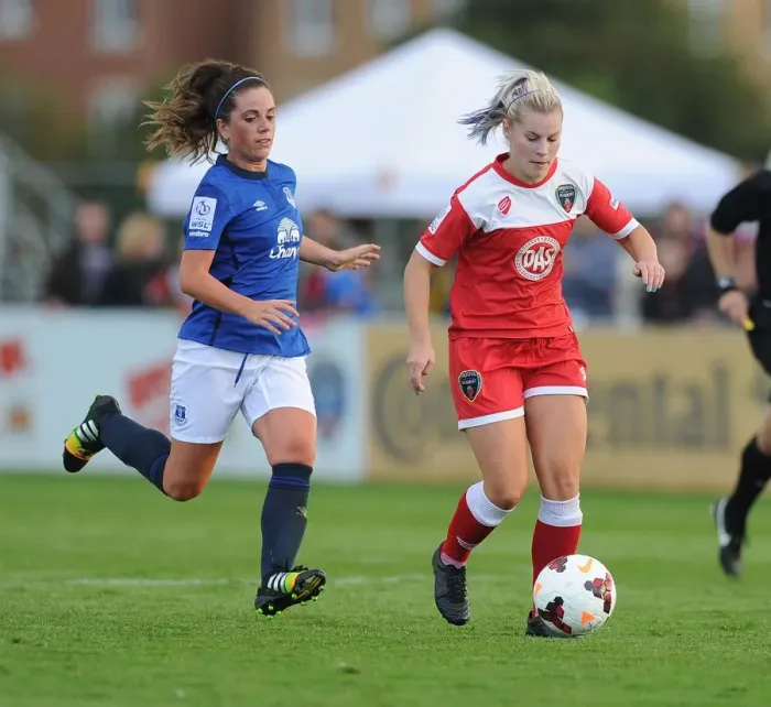 Framed Print : Clash at the Stadium: Bristol Academy vs Everton Ladies, 23rd August 2014 Framed Print : Clash at the Stadium: Bristol Academy vs Everton Ladies, 23rd August 2014