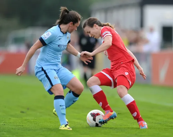 Framed Print : Clash of Stars: Natalia Pablos Sanchon vs. Krystle Johnston in WSL Action - Bristol Academy Women vs. Manchester City Women Framed Print : Clash of Stars: Natalia Pablos Sanchon vs. Krystle Johnston in WSL Action - Bristol Academy Women vs. Manchester City Women