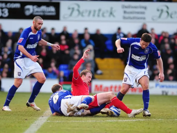 Framed Print : Clash of Titans: Ipswich Town vs. Bristol City (Season 09-10)