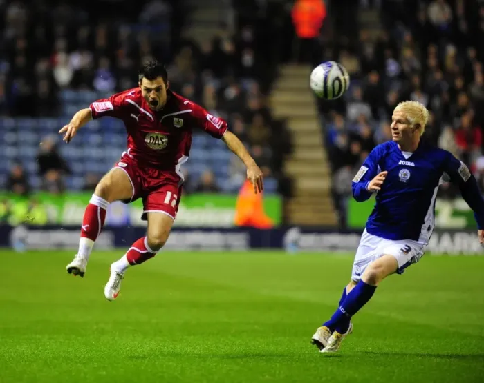 Framed Print : A Clash of Titans: Leicester City vs. Bristol City - Season 09-10 Framed Print : A Clash of Titans: Leicester City vs. Bristol City - Season 09-10