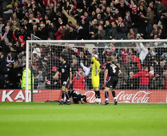 Framed Print : The Clash of Titans: Nottingham Forest vs. Bristol City - Season 09-10