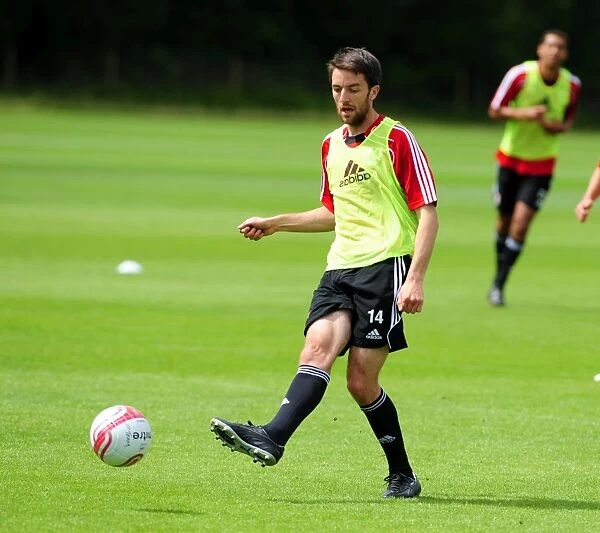Cole Skuse of Bristol City: Unwavering Focus during Pre-Season Training