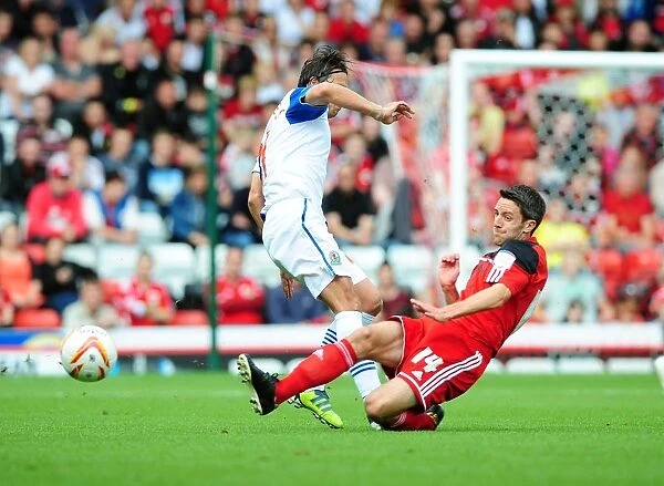 Cole Skuse Stops Nuno Gomes: Thrilling Championship Showdown between Bristol City and Blackburn Rovers