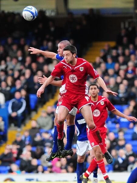 Cole Skuse wins the ball in the air