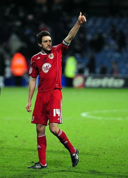 Cole Skuse's Championship Victory: Bristol City Celebrates at Loftus Road (QPR v Bristol City, 03 / 01 / 2011)