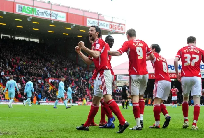 Framed Print : Cole Skuse's Thrilling Goal Celebration: Bristol City vs. Coventry City (April 9, 2012)