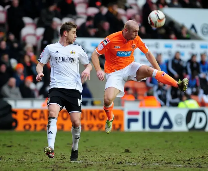 Framed Print : Crainey Intercepts Davies Pass: Blackpool vs. Bristol City, 2013