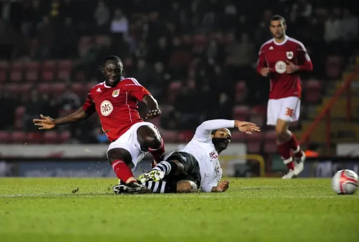 Framed Print : Damion Stewart vs Luke Moore: Championship Battle at Ashton Gate - Bristol City vs Swansea City (01 / 02 / 2011) Framed Print : Damion Stewart vs Luke Moore: Championship Battle at Ashton Gate - Bristol City vs Swansea City (01 / 02 / 2011)