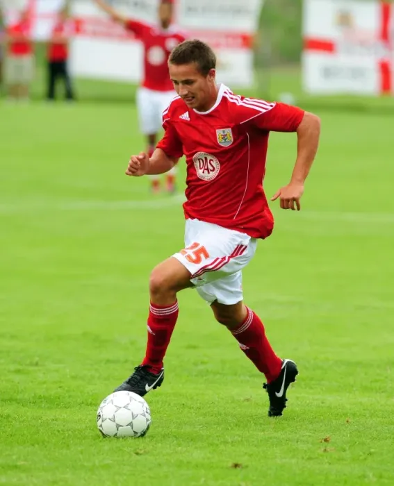 Framed Print : Danny Ball in Action: Bristol City vs Vallens IF