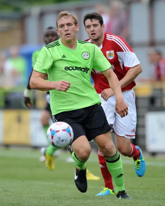 Framed Print : Danny Wright in Action: Forest Green Rovers vs. Bristol City Preseason Clash, 2013 Framed Print : Danny Wright in Action: Forest Green Rovers vs. Bristol City Preseason Clash, 2013