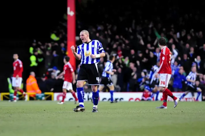 Framed Print : Darren Purse's Euphoric Moment: Sheffield Wednesday's FA Cup Victory over Bristol City (08.01.2011)