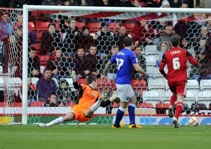 Framed Print : Daryl Murphy Scores the Opener: Ipswich Town Stuns Bristol City in Championship Clash Framed Print : Daryl Murphy Scores the Opener: Ipswich Town Stuns Bristol City in Championship Clash