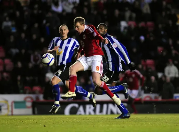 Framed Print : David Clarkson's Near-Miss: Bristol City vs. Sheffield Wednesday FA Cup Clash, 08 / 01 / 2011 Framed Print : David Clarkson's Near-Miss: Bristol City vs. Sheffield Wednesday FA Cup Clash, 08 / 01 / 2011