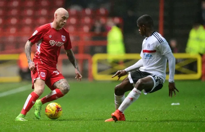 Framed Print : David Cotterill in Action: Bristol City vs. Fulham, Sky Bet Championship, 2017