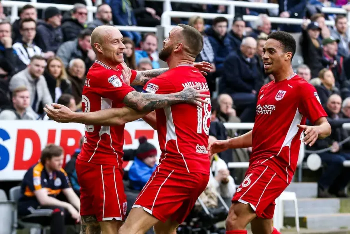 Framed Print : David Cotterill Scores the Second Goal: Bristol City's 0-2 Lead Against Newcastle United at St. James Park (25 / 02 / 2017) Framed Print : David Cotterill Scores the Second Goal: Bristol City's 0-2 Lead Against Newcastle United at St. James Park (25 / 02 / 2017)