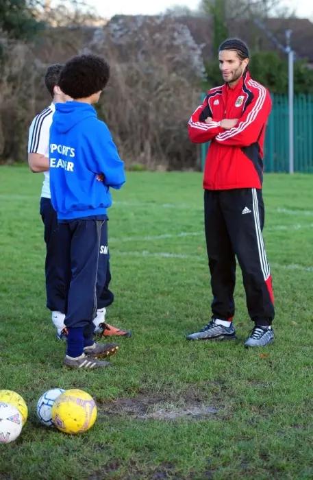 Framed Print : David James at Ashton Park School: A Season 10-11 Visit with the Bristol City FC Team Framed Print : David James at Ashton Park School: A Season 10-11 Visit with the Bristol City FC Team