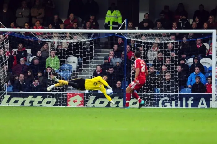 Framed Print : David James: Championship Save Spectacle - QPR vs. Bristol City, 03 / 01 / 2011 Framed Print : David James: Championship Save Spectacle - QPR vs. Bristol City, 03 / 01 / 2011