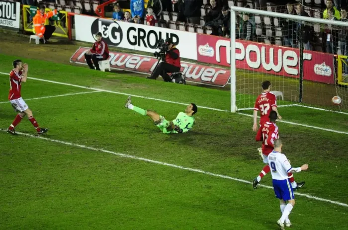 Framed Print : David James Embarrassing Own Goal: Bristol City vs. Cardiff City (March 10, 2012) Framed Print : David James Embarrassing Own Goal: Bristol City vs. Cardiff City (March 10, 2012)