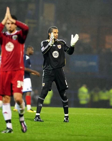 David James Gratifies Fans: Portsmouth vs. Bristol City Championship Clash (September 2010)